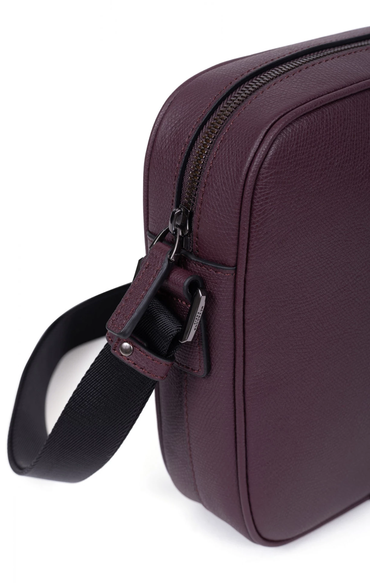 Hexagona Sacoche En Cuir De Vachette Bordeaux " 206037 " 5 Hexagona Sacoche En Cuir De Vachette Bordeaux " 206037 " – Image 3