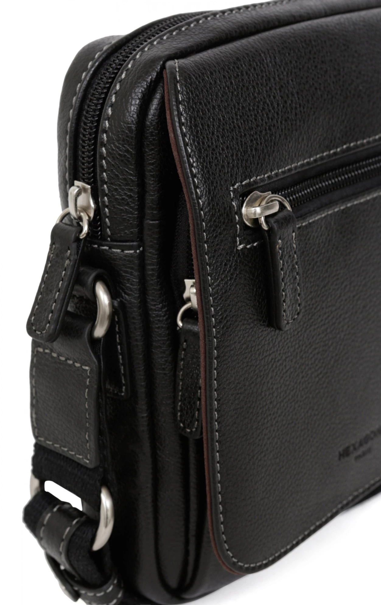 Hexagona Sacoche En Cuir De Vachette Noir " 463993 " 6 Hexagona Sacoche En Cuir De Vachette Noir " 463993 " – Image 4