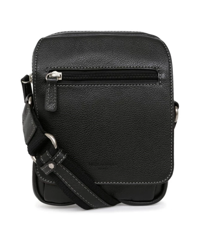 Hexagona Sacoche En Cuir De Vachette Noir " 463993 " 7 Hexagona Sacoche En Cuir De Vachette Noir " 463993 " – Image 5