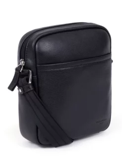 Hexagona Sacoche En Cuir De Vachette Noir " 686299 "