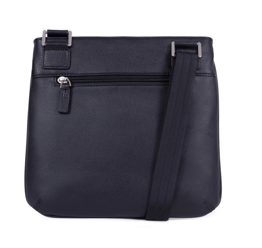 Hexagona Sacoche En Cuir De Vachette Noir / Marine " 686802 " 4 Hexagona Sacoche En Cuir De Vachette Noir / Marine " 686802 " – Image 2