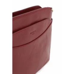 Hexagona Sac Porté Travers En Cuir De Vachette Carmin " 111089 " -Hexagona Soldes Boutique sacportetraversencuirdevachette111089 carmin 4 094768400 1606 12032021