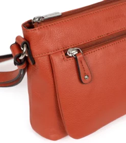 Hexagona Sac Porté Travers En Cuir De Vachette Orange " 464778 " -Hexagona Soldes Boutique sacportetraversencuirdevachette464778 orange 3 047403100 1550 12032021