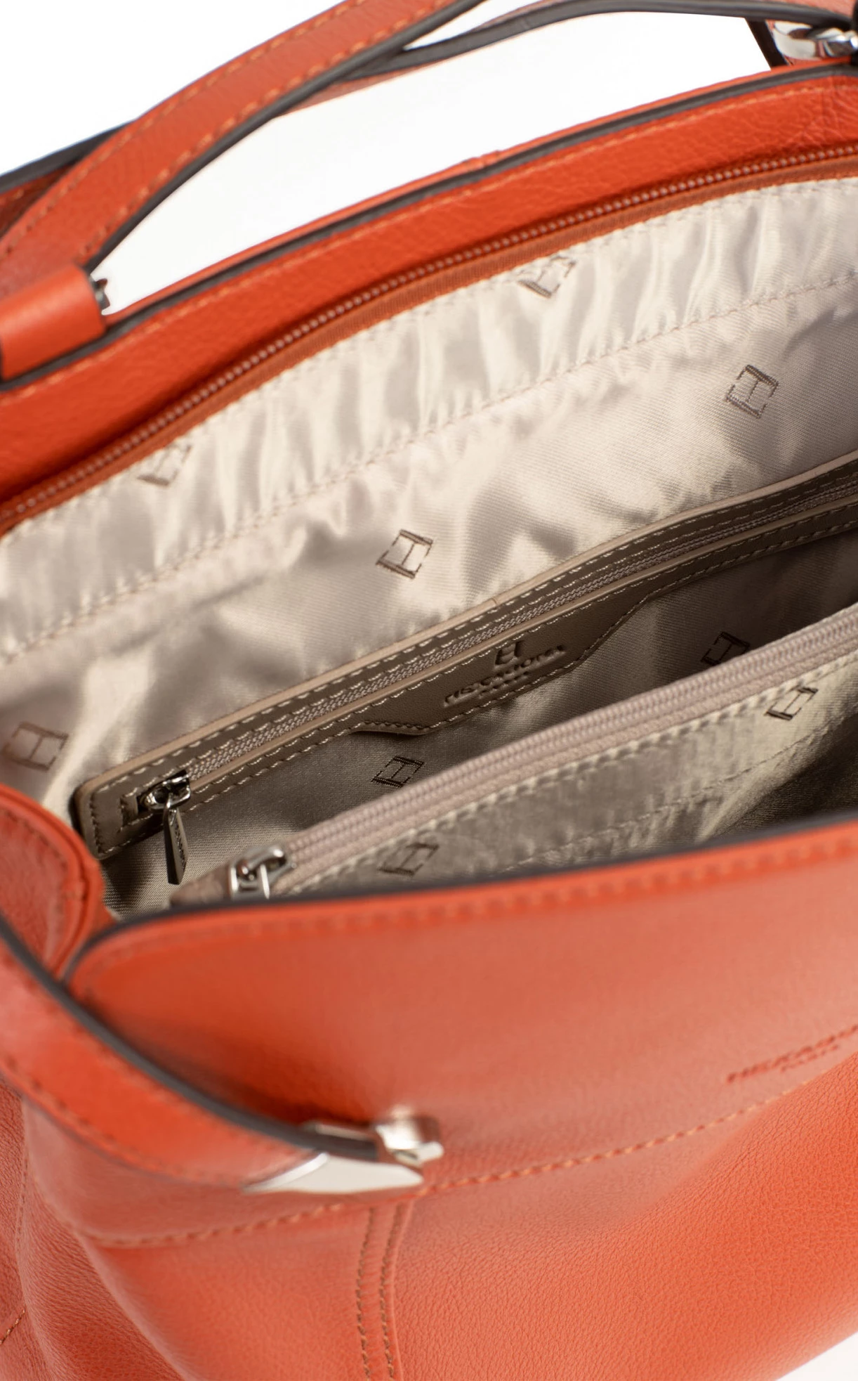 Hexagona Sac à Dos En Cuir De Vachette Orange " 462107 " 6 Hexagona Sac à Dos En Cuir De Vachette Orange " 462107 " – Image 4