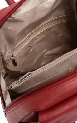 Hexagona Sac à Dos En Cuir De Vachette Rouge " 464783 " -Hexagona Soldes Boutique sactransformableencuirdevachette464783 rouge 4 074728400 1610 12032021