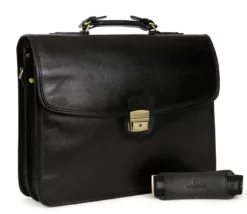 Hexagona Cartable Cuir Noir " 119099 " -Hexagona Soldes Boutique serviette2souffletsencuirdevachette1190992 063202300 1120 14092021